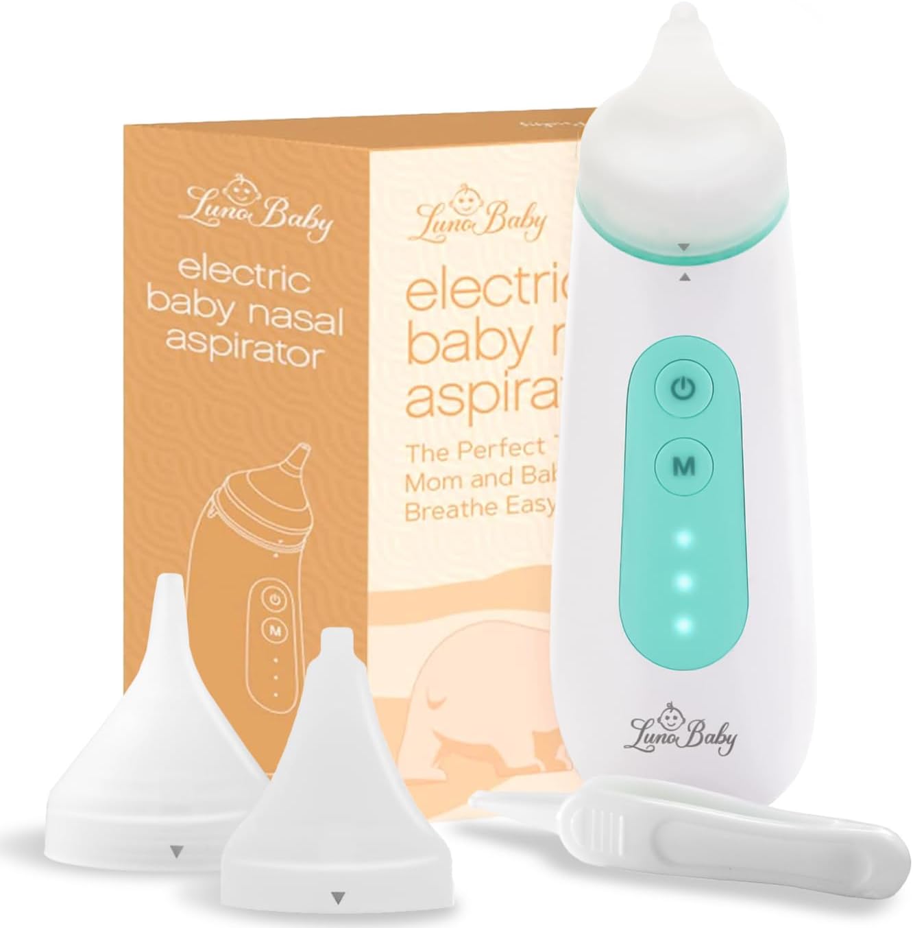 Electric Baby Nasal Aspirator – Nose Sucker Machine for Newborn Infants Toddlers Kids Adults – Automatic Booger Snot Vacuum Cleaner with Adjustable Suction Levels for Mucus Removal