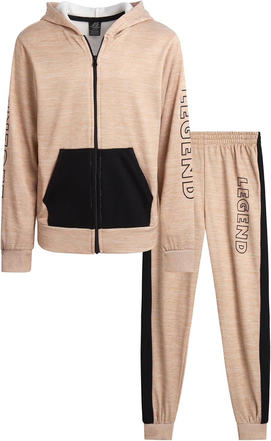 Pro Athlete Boys Tracksuit Set – 2 Piece Cozy Athletic Soft Fleece Zip Up Hoodie and Jogger Sweatpants For Boys