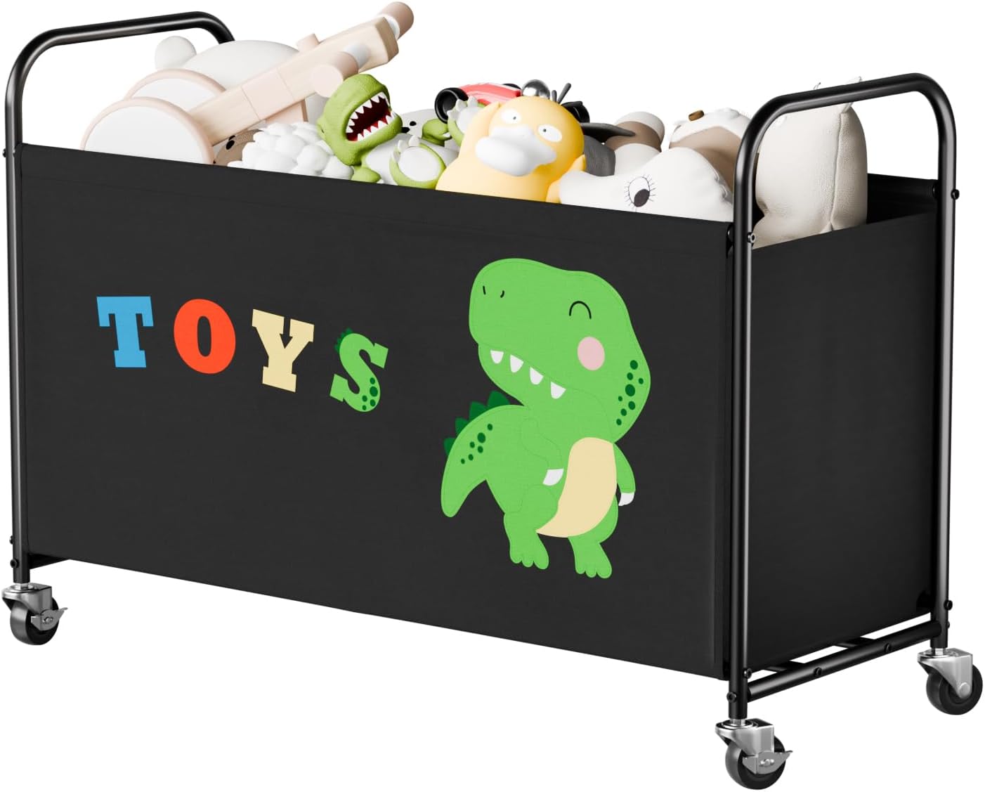 GRANNY SAYS 135L Large Toy Box for Boys, Toy Chest Storage with Wheels | 360° Swivel Casters, Cute Animal Pattern, Washable Toy Storage, Quick Assembly, Holds Stuffed Animals for Boys & Girls Room