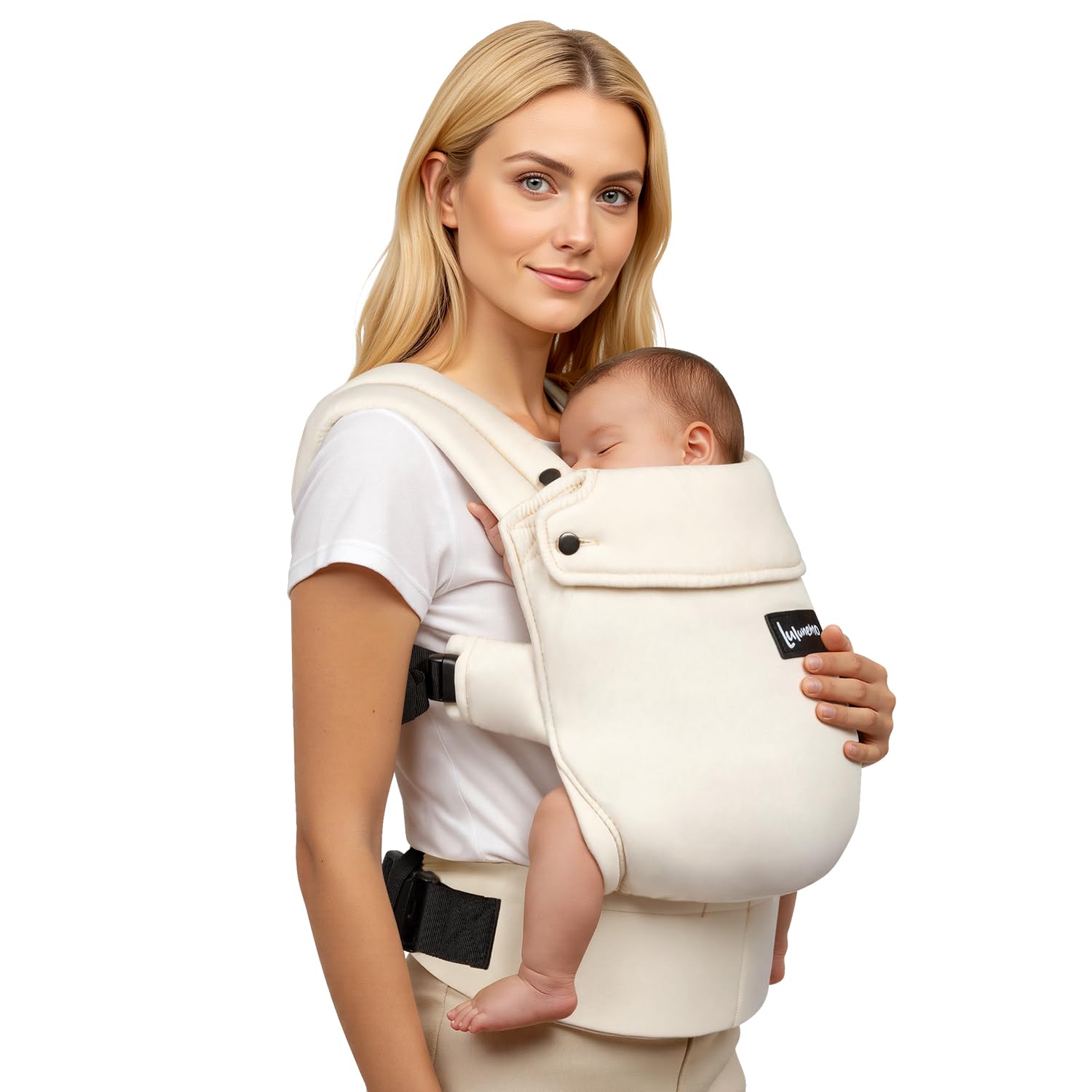 Ergonomic Baby Carrier Newborn to Toddler 7-44 lbs with 3 Carry Positions | Hip-Healthy Design Toddler Carrier, Breathable, Lightweight, and Lumbar Support for Hands-Free Newborn Carrier, Khaki