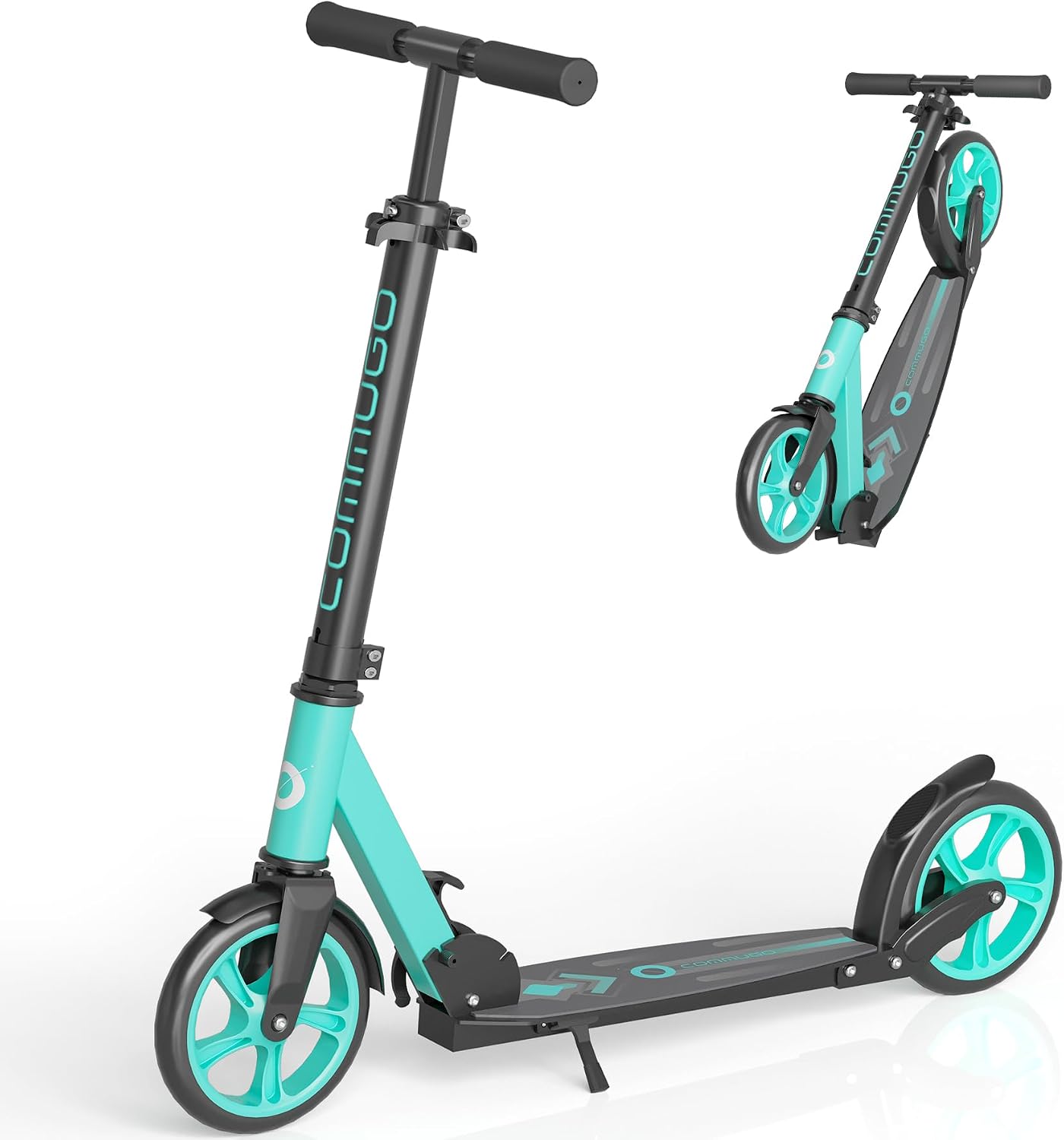 Kick Scooter for Ages 6+,Kid,Teens & Adults. Aluminum Frame, 240lb | Foldable & 4-Level Height, Lightweight 9.5 lbs with strap, CPSC certified, Smooth 8″ PU wheels.Gifts for Kids Girls Boys