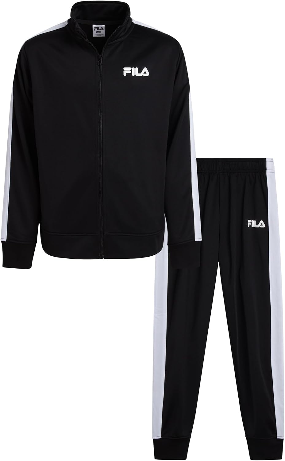Fila Boys Tracksuit – 2 Piece Athletic Performance Tricot Full Zip Track Jacket and Jogger Sweatpants for Boys