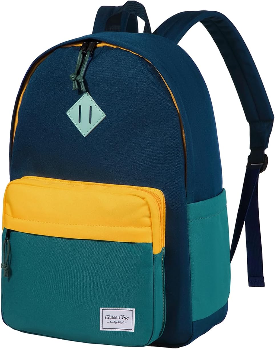 Kids Backpack for Boys – 17 inch School Backpacks for Toddler Girls Fits 6 to 12 Years Old – Lightweight Water Resistant Preschool Bookbag for Travel Daycare (Blue)