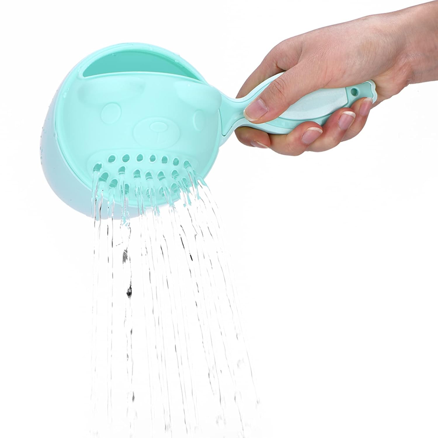 Detachable Tear-Free Waterfall Baby Rinse Cup, Shampoo Flusher for Hair Bathing (Green) | compatible with Shampoo Hair Cups