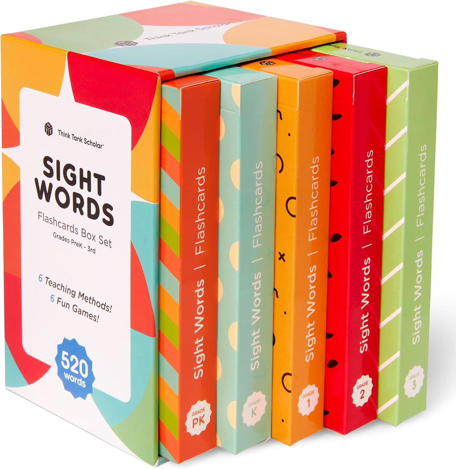 Award-Winning Sight Words Flash Cards – 520 High Frequency Words for Kids Ages 3–9 – Dolch & Fry List – Learn to Read for Preschool, Kindergarten, 1st, 2nd & 3rd Grade – Homeschool & Classroom Set