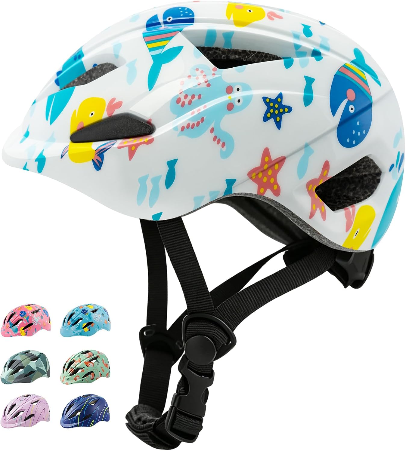 Kids Bike & Scooter Helmet for Toddlers to Teens, Ages 2-16 | One Helmet Grows With Your Child, Size XS-M| 9 Vents, Only 280g | CPSC & ASTM Certified for Everyday Rides