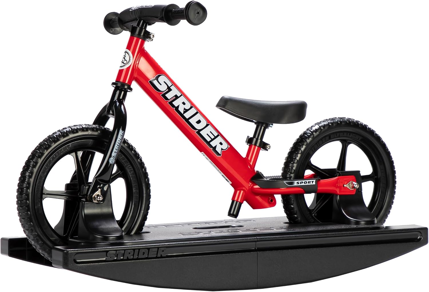 Strider Sport 2-in-1 Rocking Bike, Ages 6 Months–4 Years | For 12 Model, Converts Baby Rocking Toy to Toddler Balance Bike, Tool-Free Adjustments, Wide and Stable Base, Durable Plastic