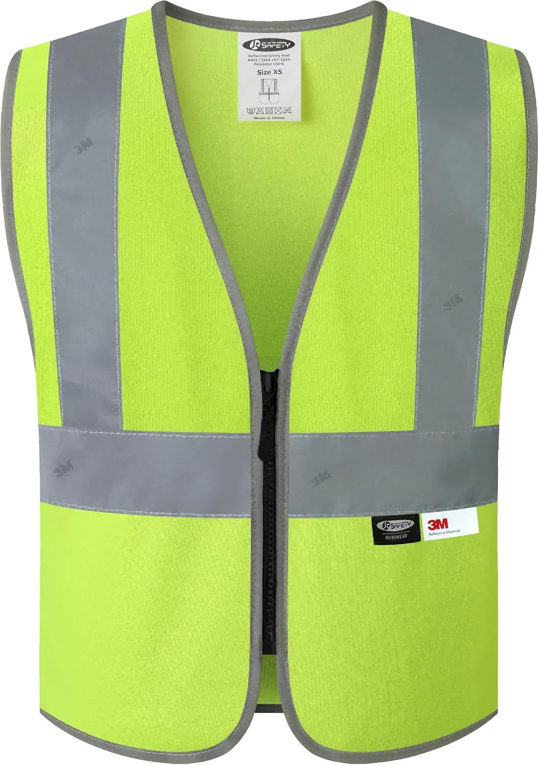 JKSafety Kids Safety Vest Kids Construction Vest with 3M Reflective Tapes High Visibility Meet ANSI Standard (BK300)