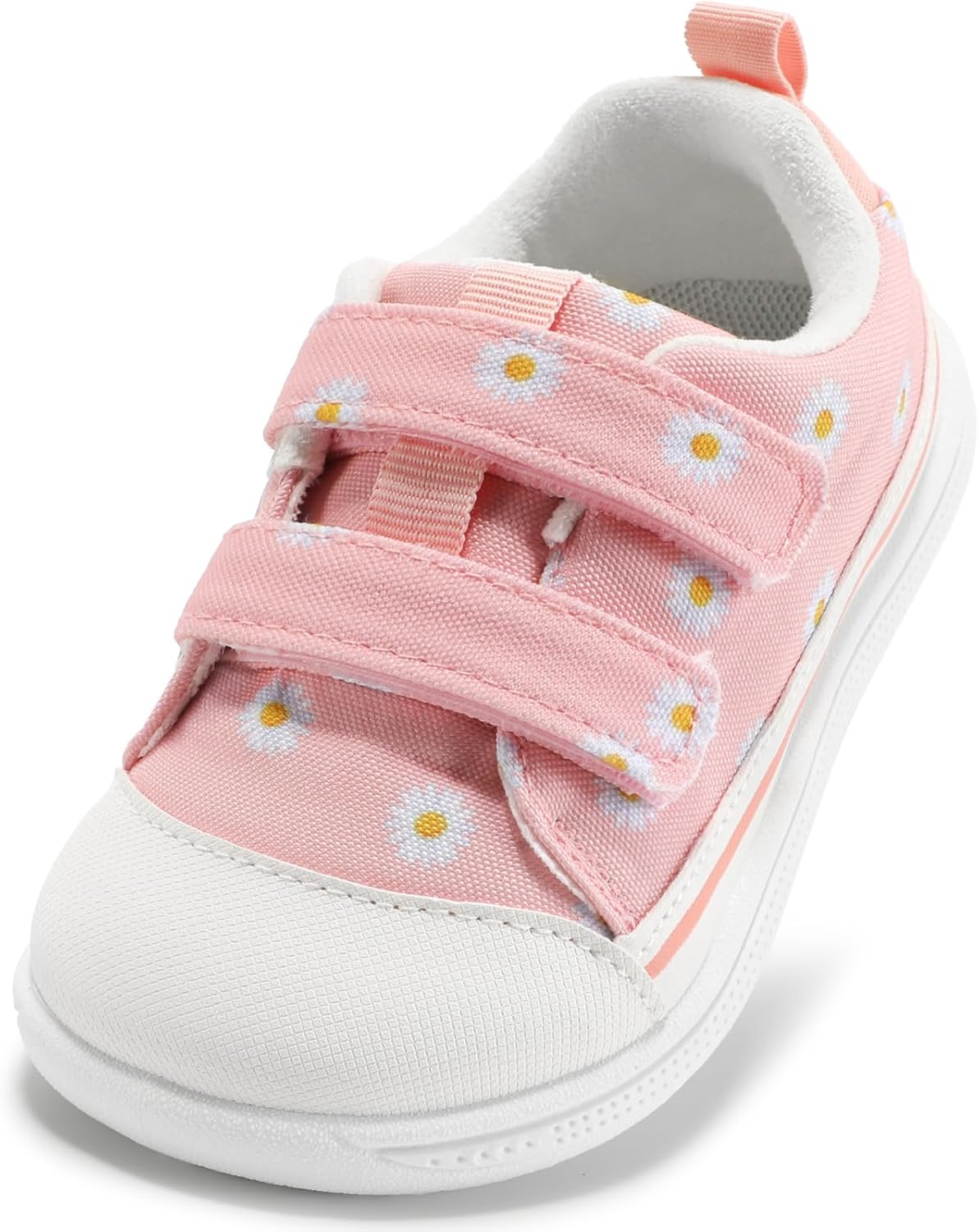 STQ KIDS Toddler Boys & Girls Barefoot Shoes Wide Toe Box Canvas Sneakers | Flexible Zero Drop Sole, Hook and Loop Strap, Breathable, Durable Toe Cap, Non-Slip, for Daycare, School, All-Day Activities