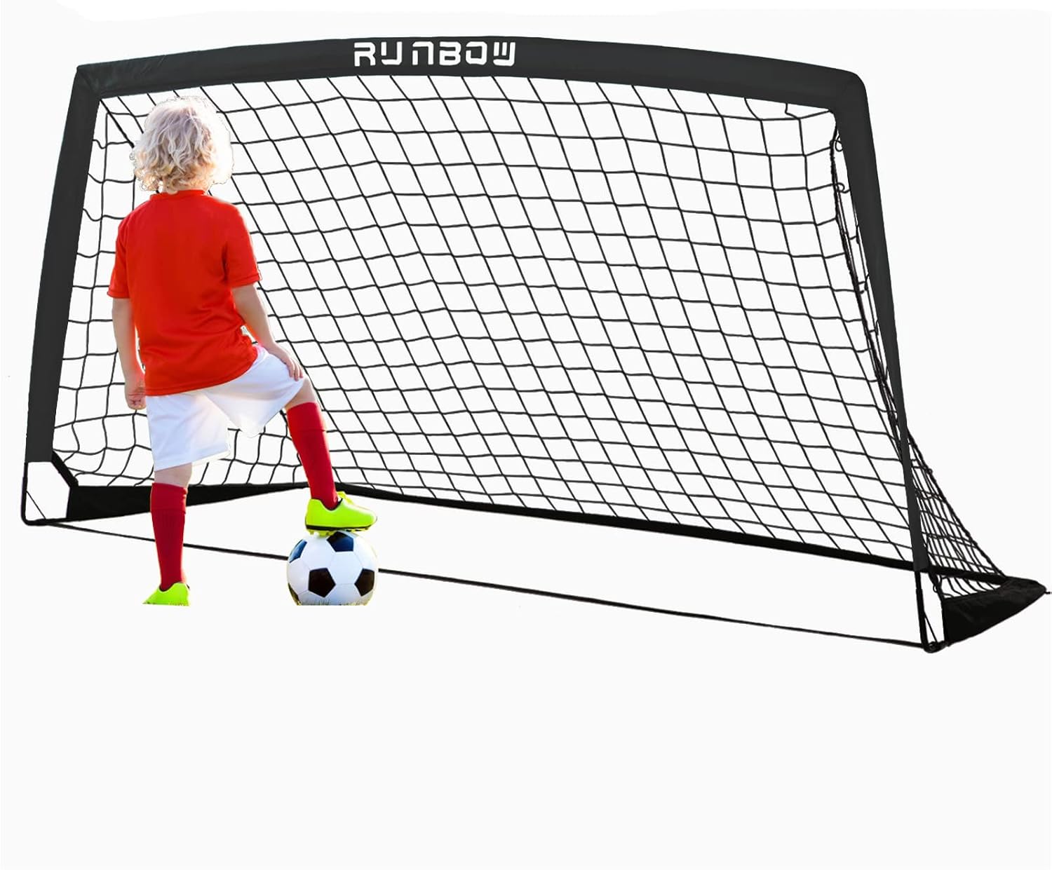 5×3/6×4 FT Soccer Net for Backyard, Foldable Soccer Goal for Kids | Easy Set Up, for Youth and Adult Training, Indoor and Outdoor Use, Durable Nets and Stable Poles, with Portable carry bag