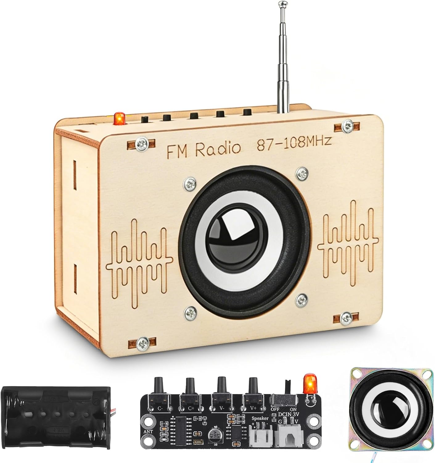 Science Kits for Kids Age 8-12 12-14, STEM Kits 8-10, Build Your Own FM Radio Kit, Electronic DIY Experiment Engineering Building Project, Toys Gifts for Teen Boys Girls 9 11 13 15 16+