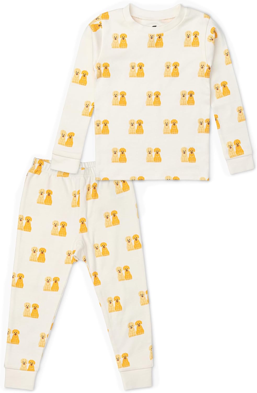 monica + andy Toddler & Kids Two Piece Pajama Set, 100% Organic Cotton Clothes for Boys & Girls, Children PJs