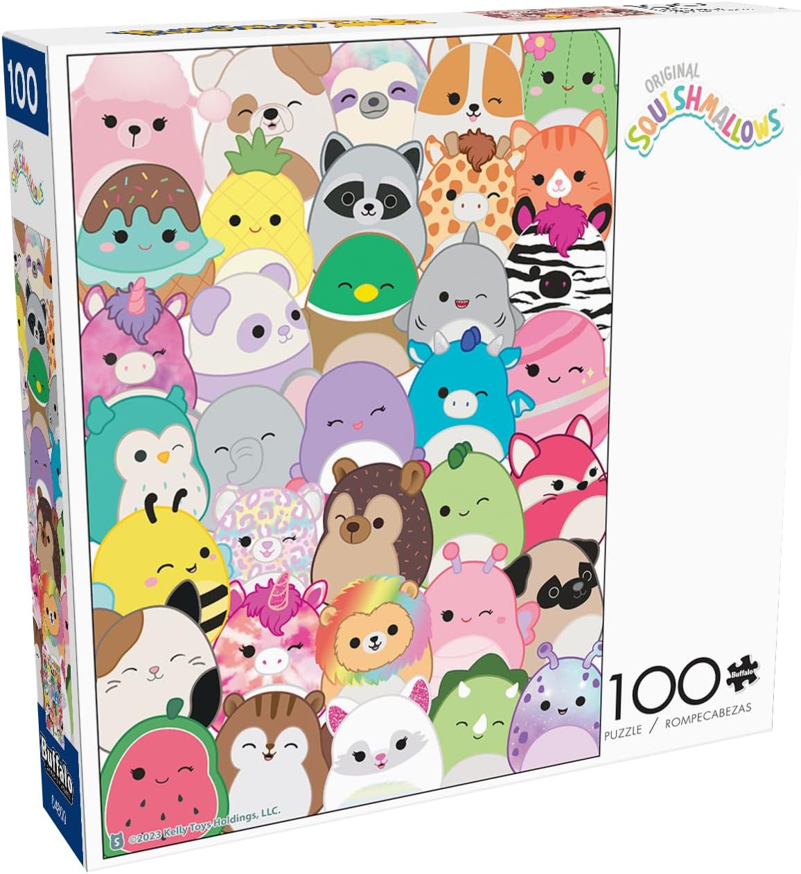Buffalo Games Squishmallows Buddies 100 Piece Puzzle, Kids Puzzles Ages 6-8 | Full-Color Poster, Quick Family Build, Balanced Intermediate Challenge, High-Res Artwork, Made in the USA, Recycled Materials