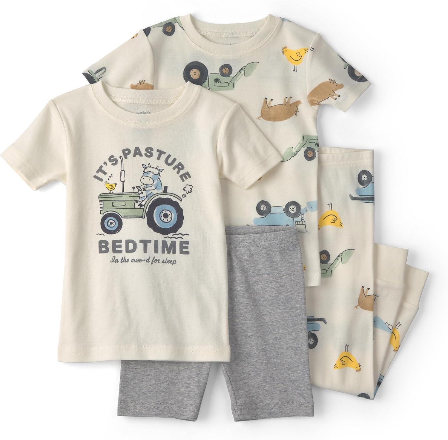 Carter’s Boys’ 4-piece Tight Fit Cotton Pajama Set