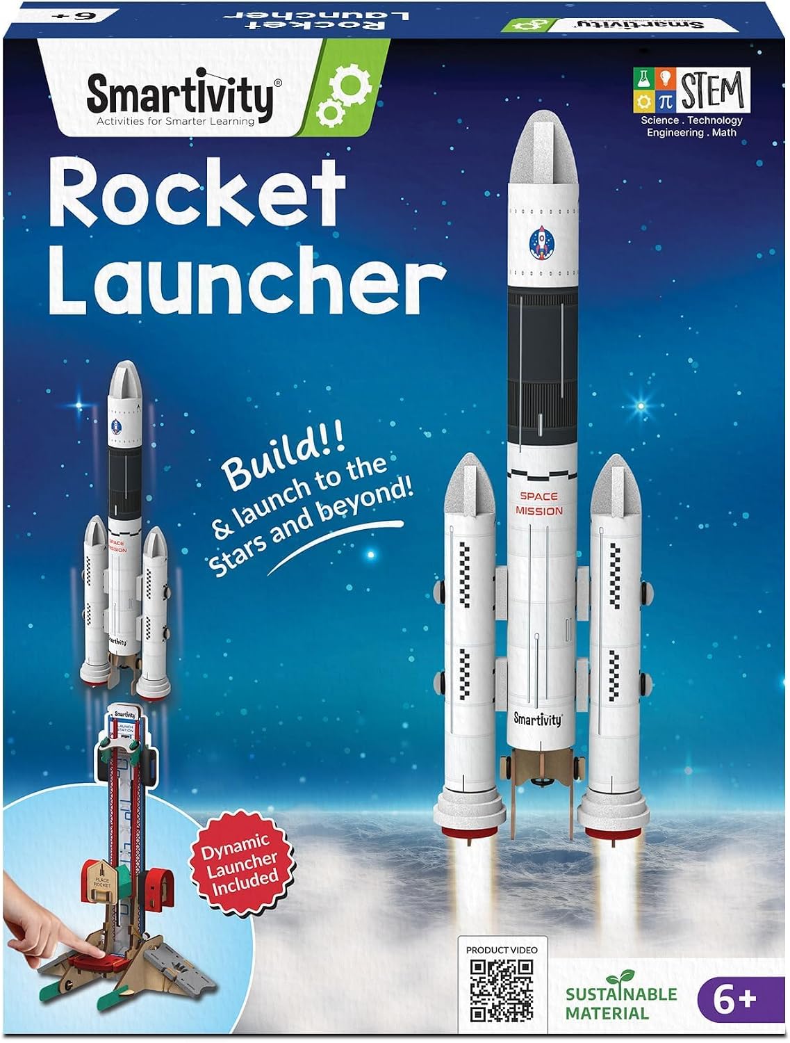 Smartivity DIY Rocket Launcher STEM Kit for Kids 6-12 Years | Build Your Own Rocket & Launcher | DIY Science Toy | Birthday Gift for Smart Boys & Girls Ages 6,7,8,9,10,11,12