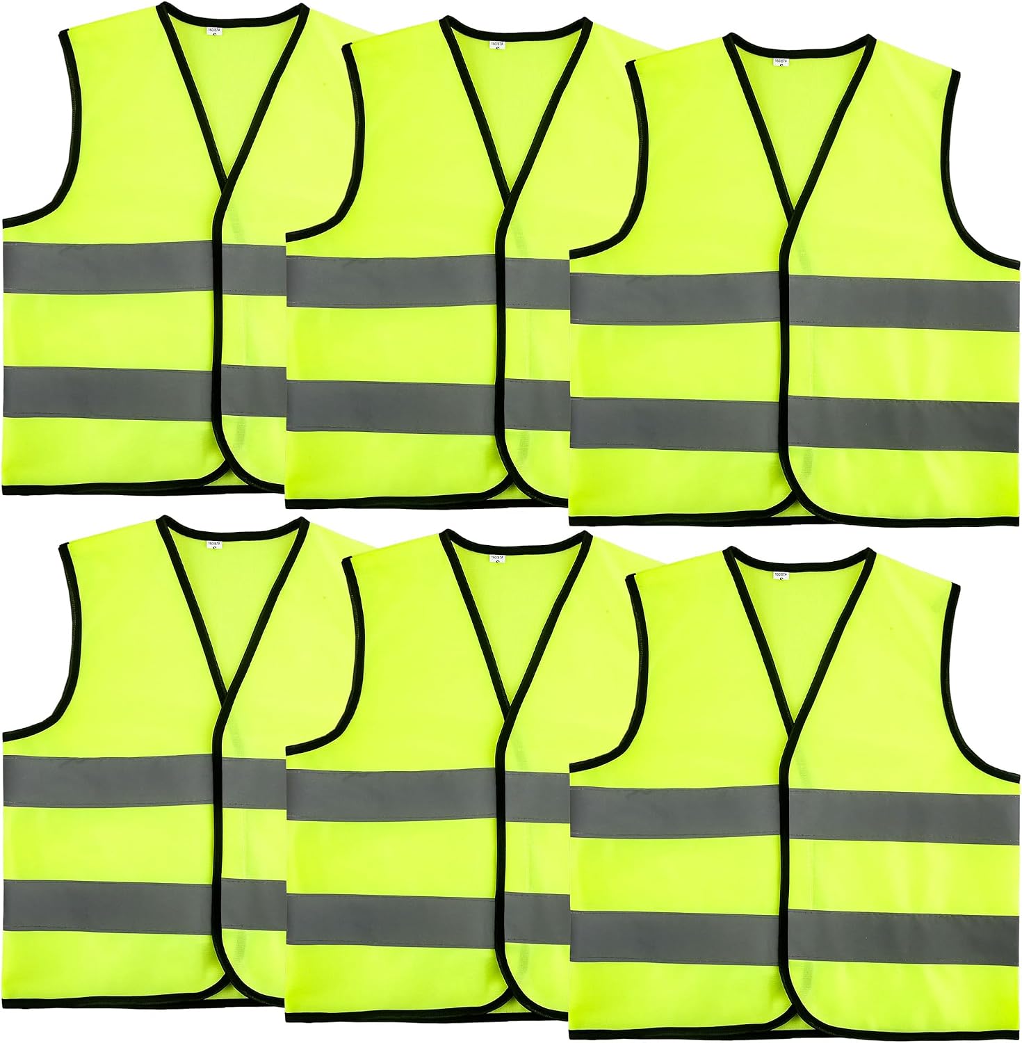 6 Pcs Kid High Vis Vest Reflective High Visibility Safety Vest with Reflective Strip for Kid Outdoor Activity