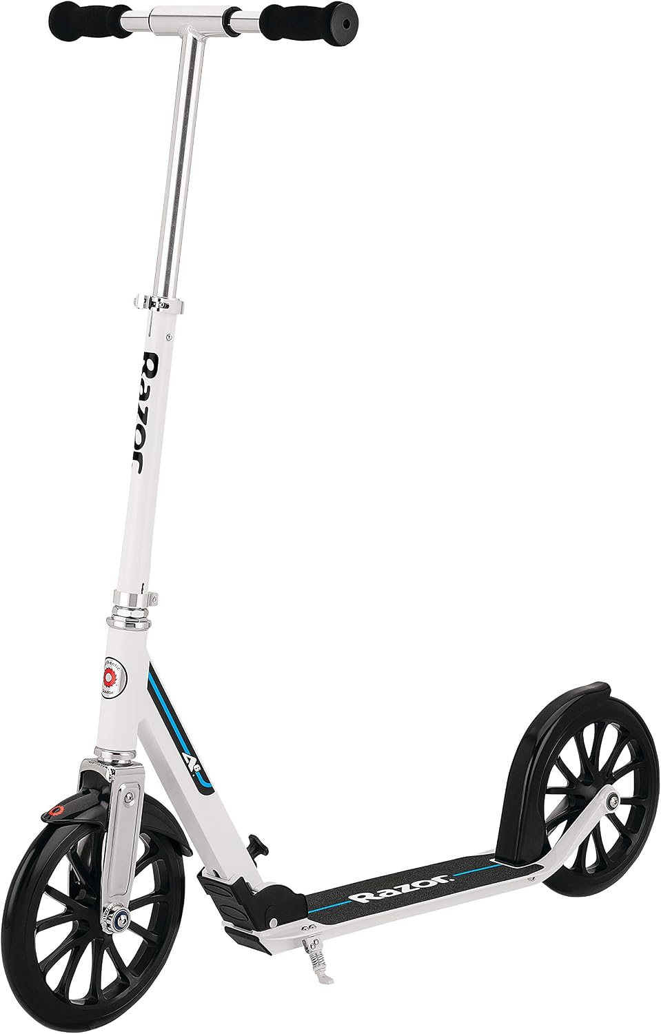 Razor A6 Kick Scooter for Kids Ages 8+ – Extra-Tall Handlebars & Longer Deck, 10″ Urethane Wheels, Aluminum Frame, Anti-Rattle Technology, for Riders Up to 220 lbs