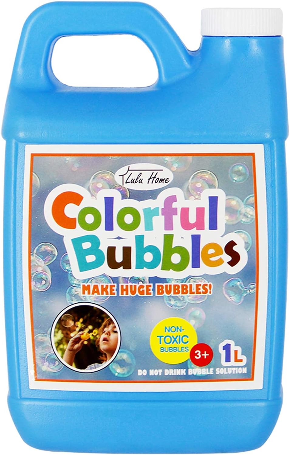 Lulu Home 33.8 OZ/1 L Concentrated Bubble Solution, Refill for Bubble Machines, Giant Wands, and Blowers – Up to 2.5 Gallons for Kids’ Birthday Parties | Refill for Bubble Machines, Giant Wands, and Blowers, Up to 2.5 Gallons, For Kids’ Birthday Parties
