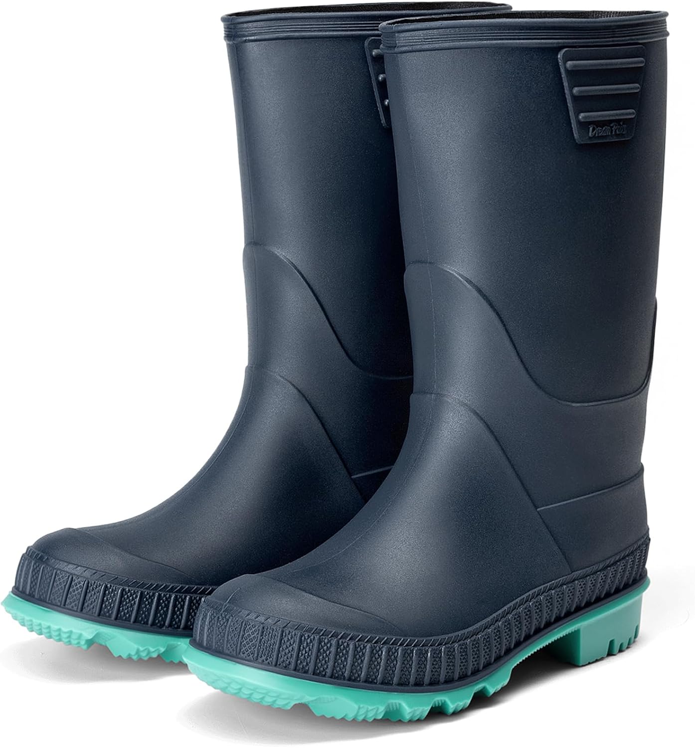DREAM PAIRS Kids Waterproof Outdoor Rain Boots | Lightweight,Non-Slip Outsole,Easy-On,Unisex Boys Girls,Outdoor Puddle Rainy Day Play