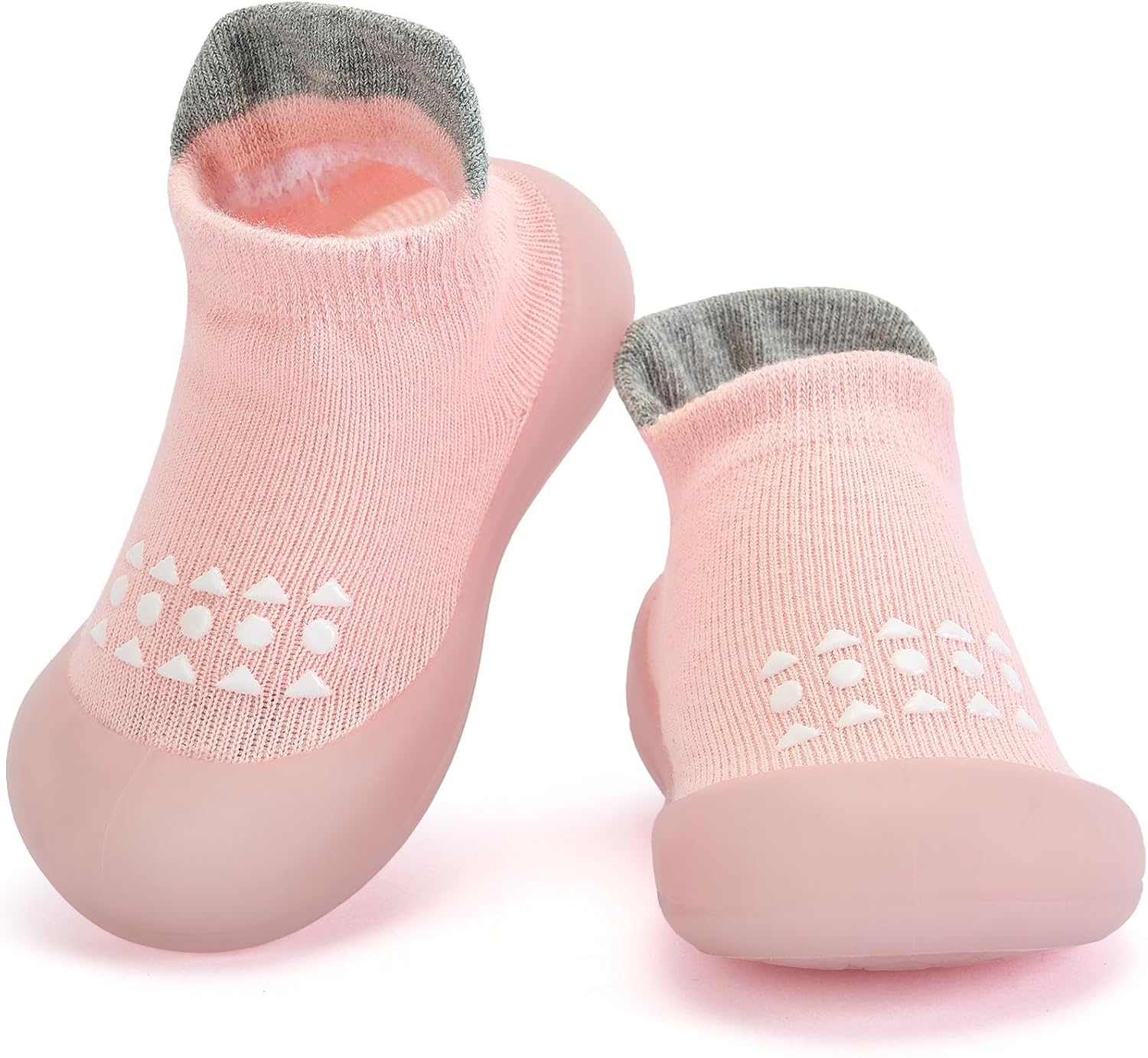 BACSAC Infant Walking Shoes Baby Sock Shoes with Soft Rubber Sole, Non-Slip Toddler Slippers for boys and girls, Breathable Sneakers