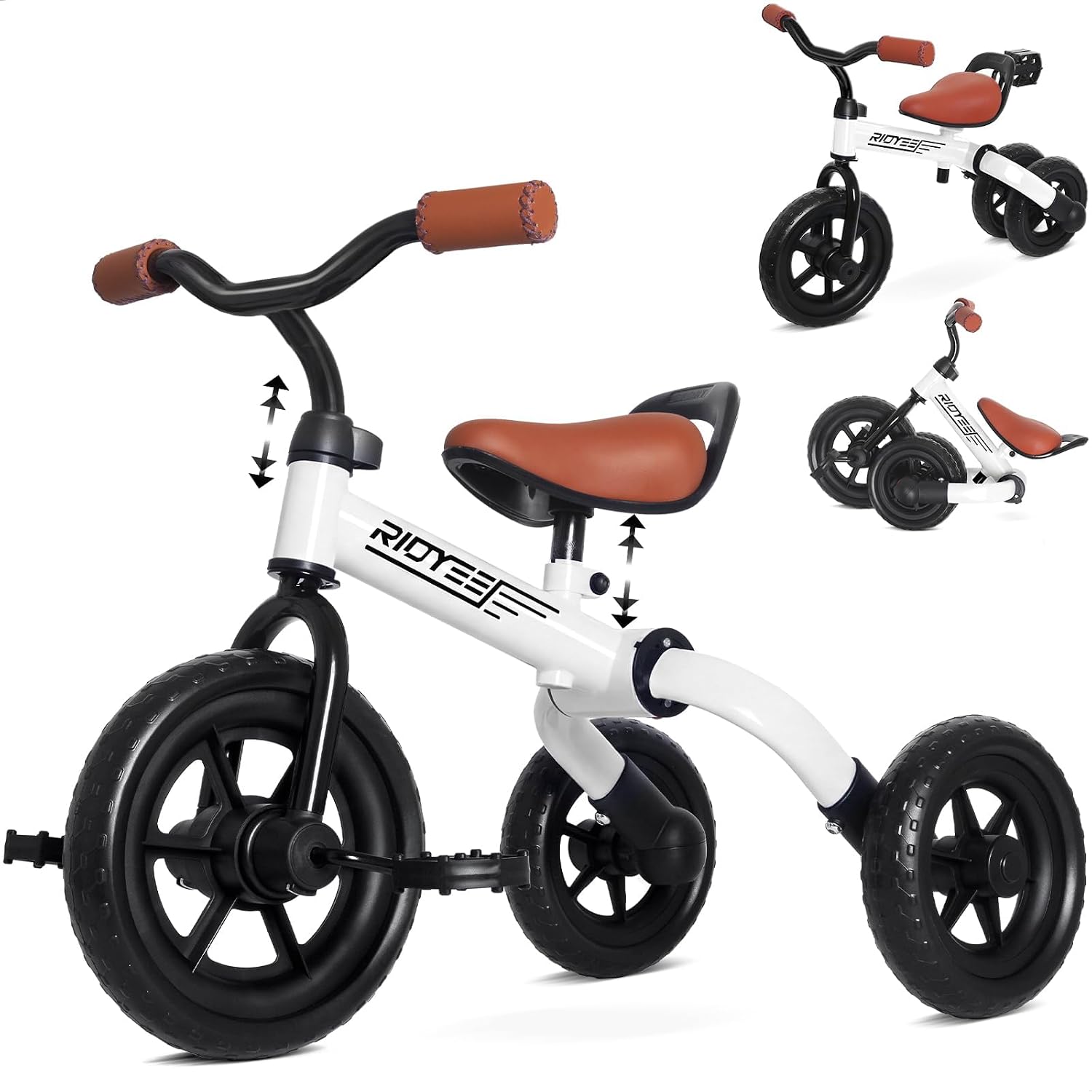 3-in-1 Foldable Tricycle and Balance Bike: for Toddlers 2 to 5 Years | Adjustable Handlebar and Seat, Tricycle for Toddlers Ages 3–5 with DIY Plate, Gift for Boys and Girls Ages 2–5