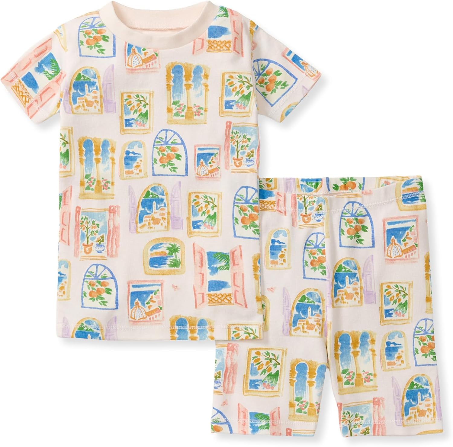 Burt’s Bees Baby Unisex Organic Cotton Short Sleeve & Shorts PJ Set, 2-PC | Snug fitting, yet comfy warm weather pajamas sets are made in our classic rib fabric