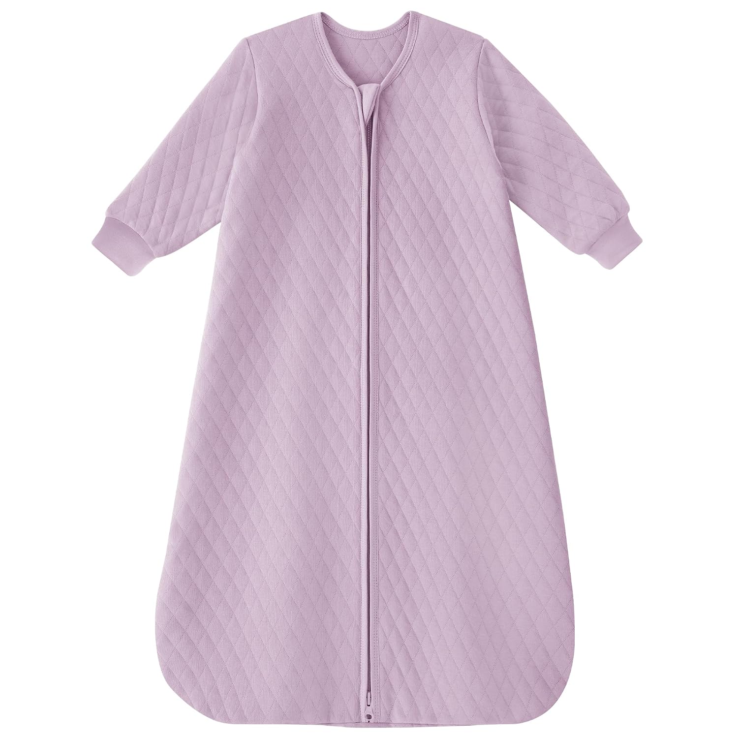 Yoofoss Baby Sleep Sack 12-18 Months 1.0 Tog Long Sleeve Sleep Sack Organic Cotton Wearable Blanket for Toddlers 2-Way Zipper Quilted Sleeping Sacks(Large)