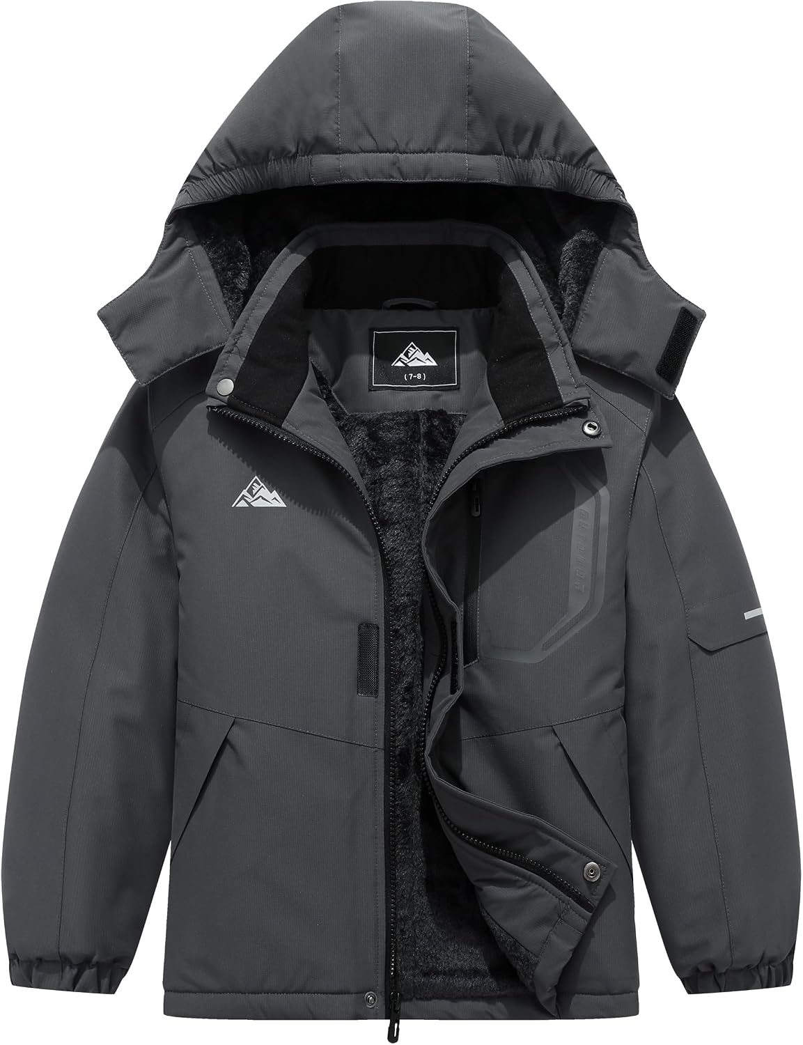 Kids Boy’s Winter Waterproof Ski Jacket,Thick Snow Coat | with Detachable Hood Warmth Windproof Snowboard Jackets