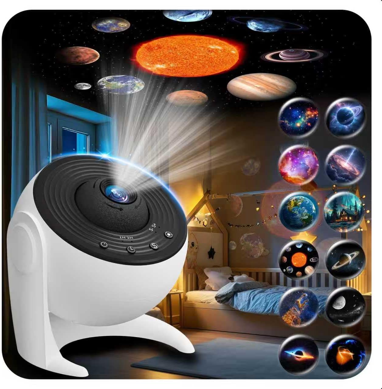 FlyLily Galaxy Projector for Bedroom, 13 in 1 Planetarium Star Projector with Solar System & Constellation, 360° Rotating Galaxy Light Projector, Space Night Light Projector for Kids Adults Gifts