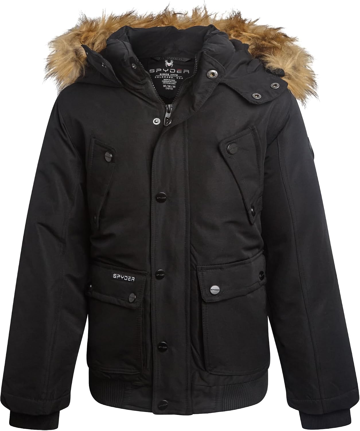Spyder Boys Winter Coat – Heavyweight Insulated Water Resistant Ski Parka | Warm Wind and Water Resistant Cold-Weather Outerwear, Hooded Coat for Slopes, School, and Snowy Play Days