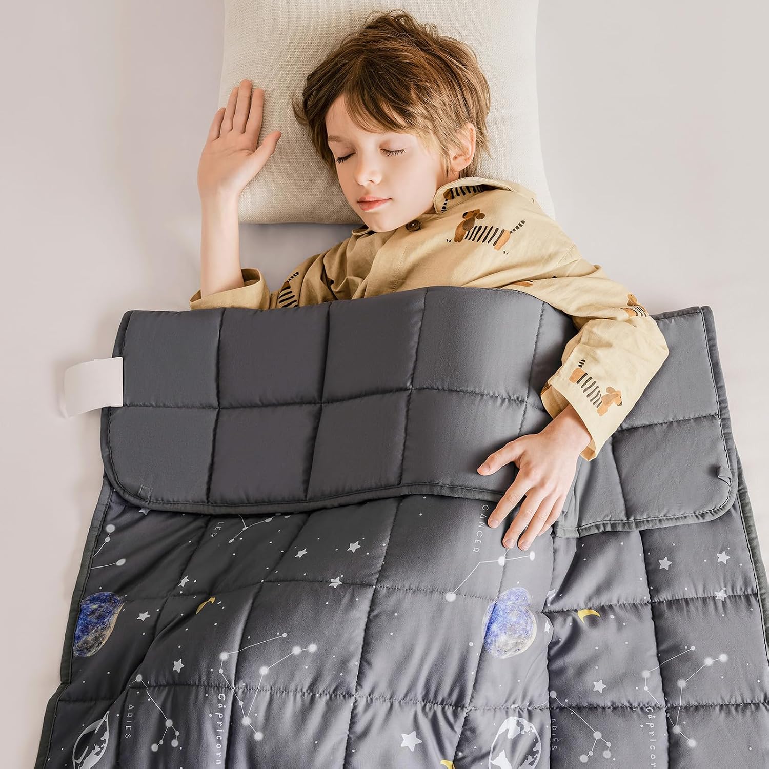 Weighted Blanket (5 lbs, 36″ x 48″) Cooling Throw Heavy Blanket for Sleeping Apply to 40-60 lbs, Soft Thick Breathable Blanket with Glass Bead, Easy Care