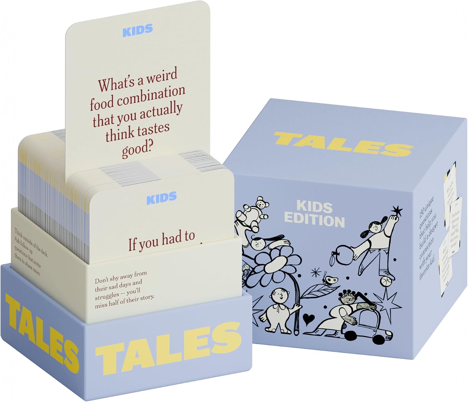 TALES 150 Conversation Cards, Kids Edition, Road Trip Game, Family Bonding