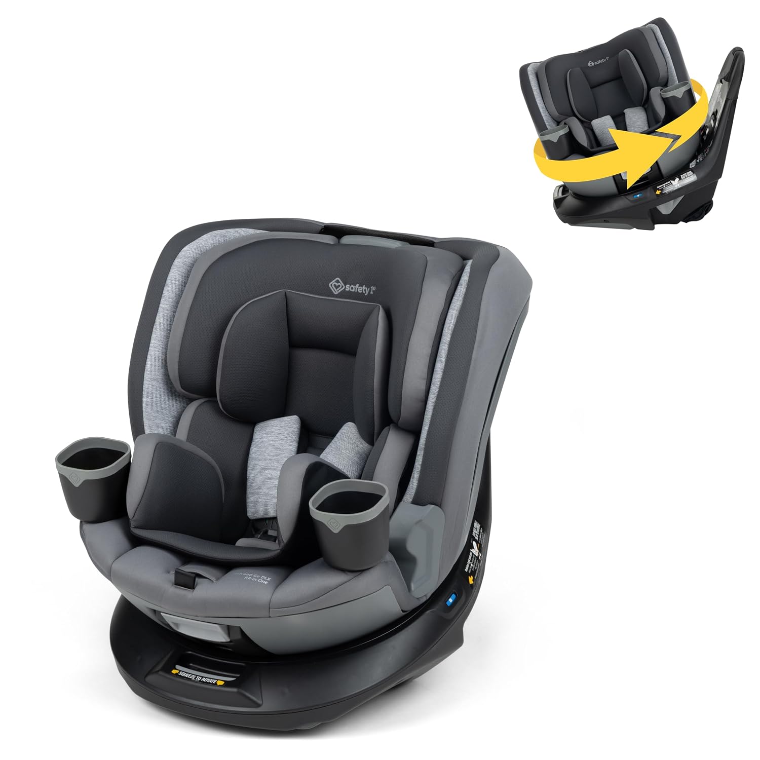 Safety 1st Turn and Go 360 DLX 360 Car Seat, Rotating All-in-One Convertible Car Seat, Stonington