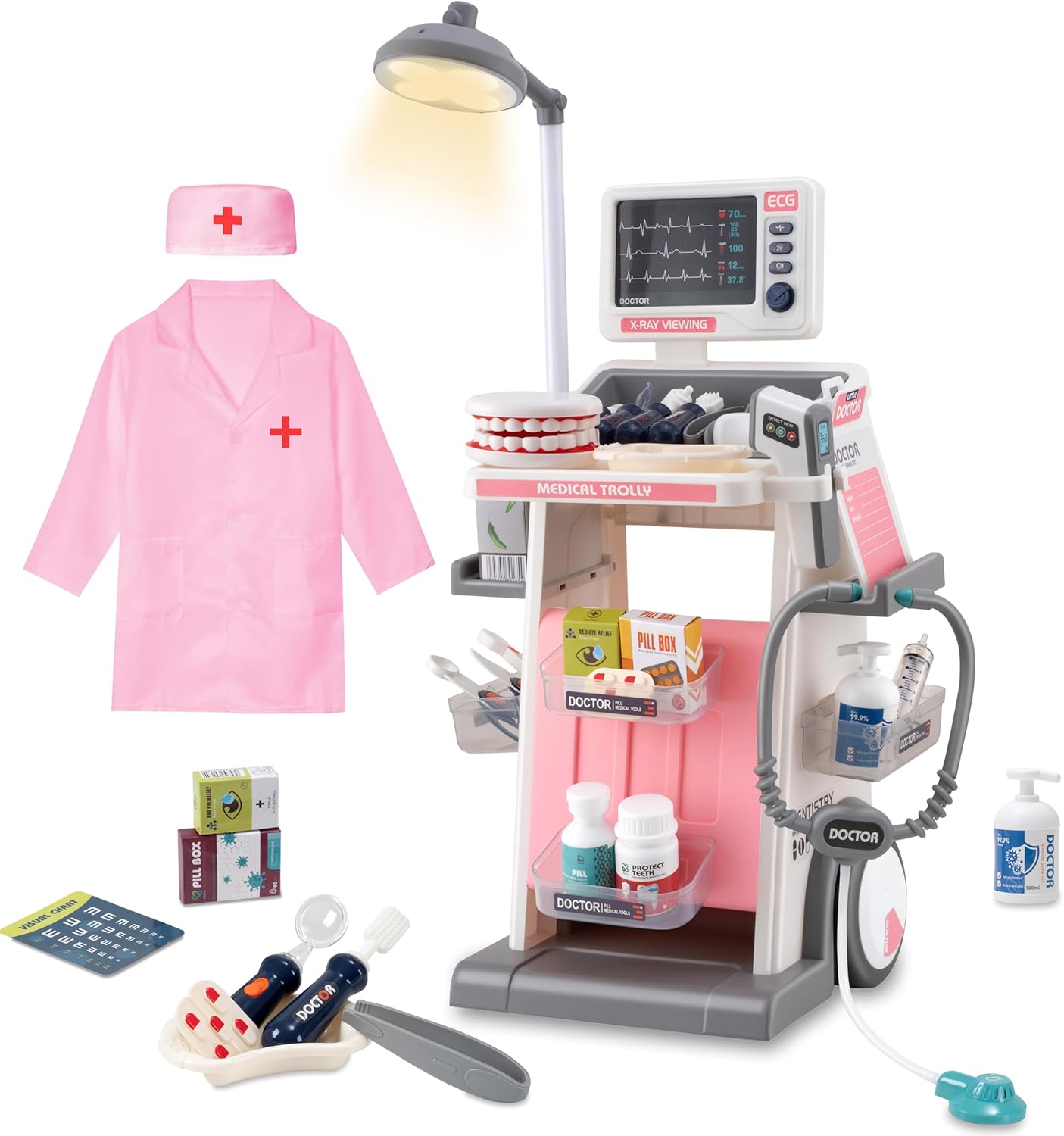 STEM Doctor Playset Doctor Kit for Toddlers 3-5 with Sound,Light Effects | Doctor Kit for Kids – Gifts of Educational Toys to Stimulate Children’s Imagination,For 3-5Years Old