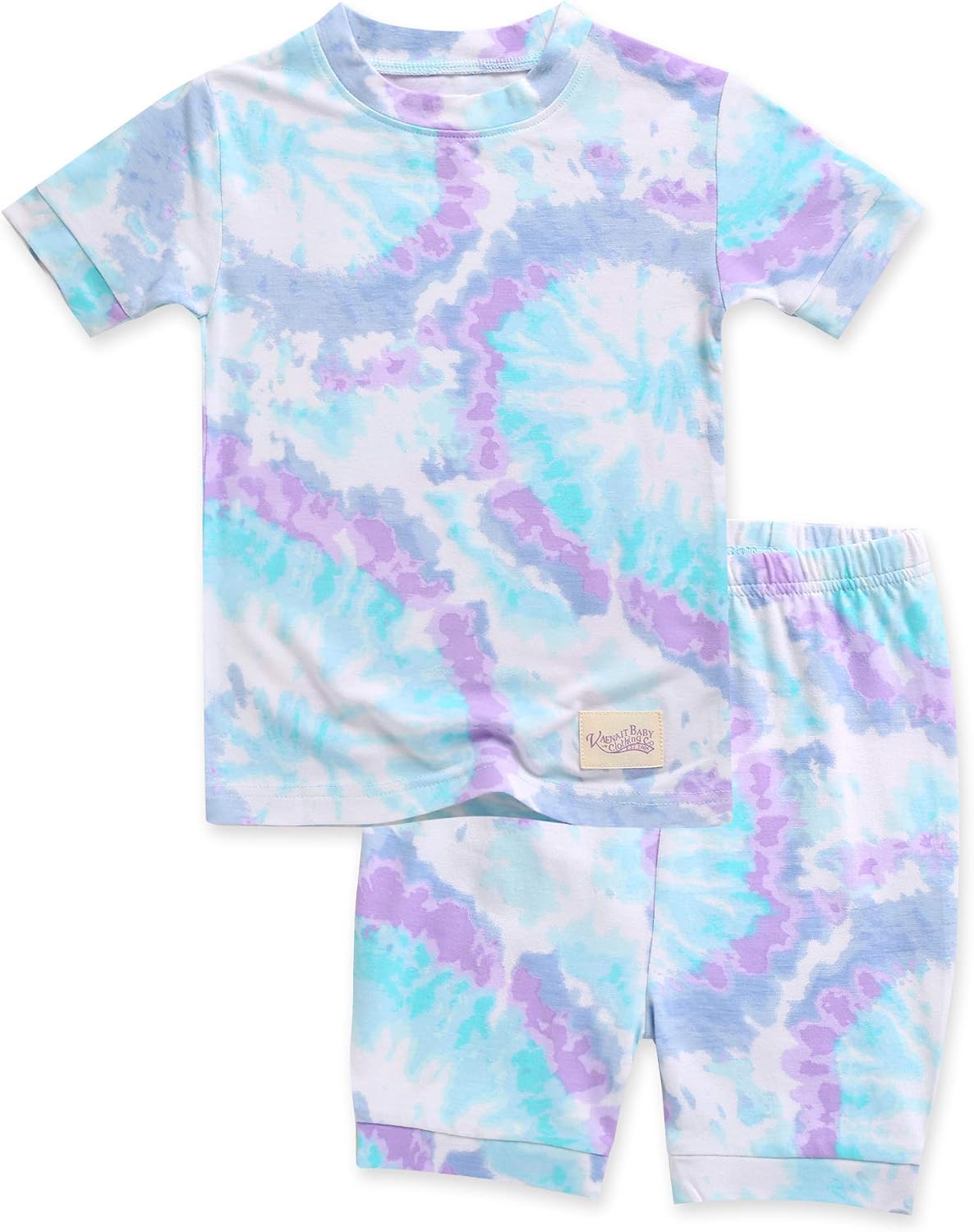 VAENAIT BABY Infant Toddler Kids Junior Soft Bamboo Pajamas Tie Dye Short Summer Pjs 2pcs Set 6M-12Y