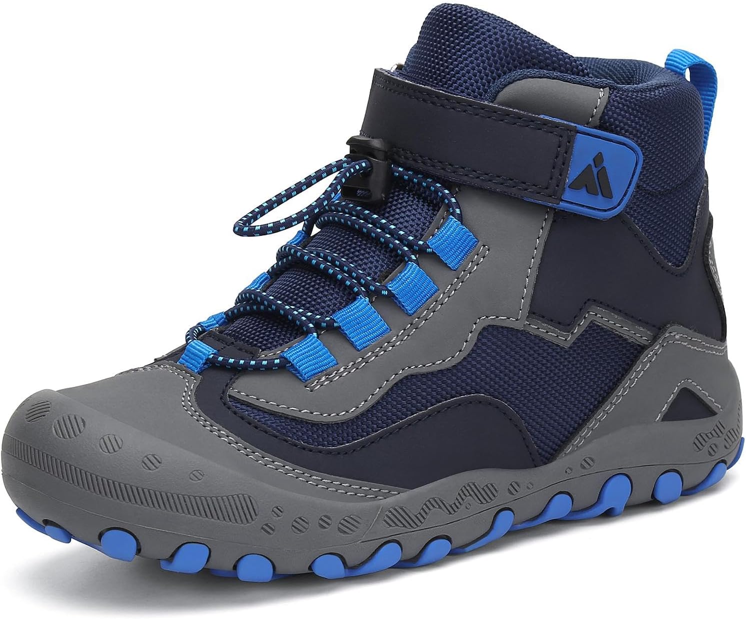 Mishansha Kids Hiking Boots for Boys Girls Water-Resistant Non-Slip | Protective Toe, Adjustable Fit and Flexible Sole for Camping, School, Walking, Trekking, Trail Adventures and Everyday Wear