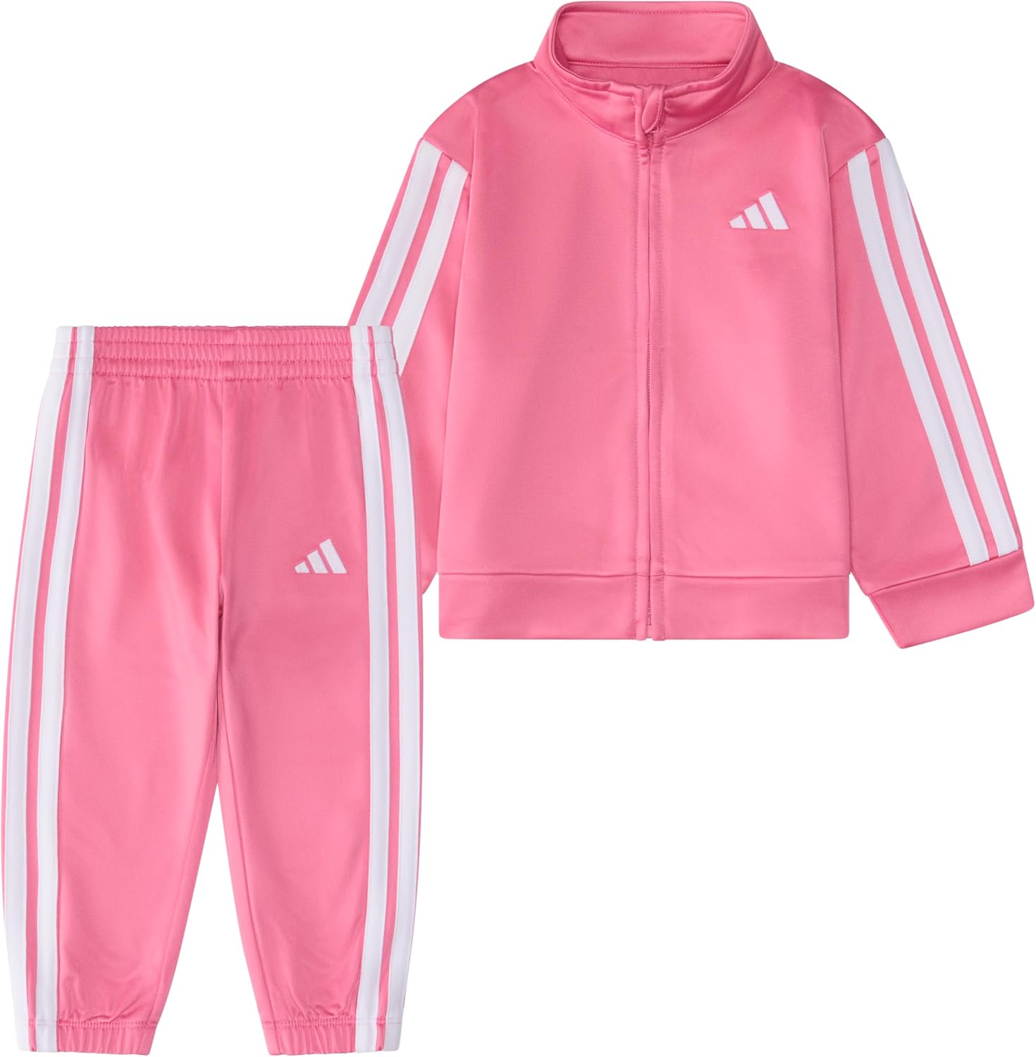 adidas Unisex 2-Piece Tricot Track Set | Pant and Jacket set, elastic waist, side pockets, relaxed fit, 3-Stripes design, logo detail