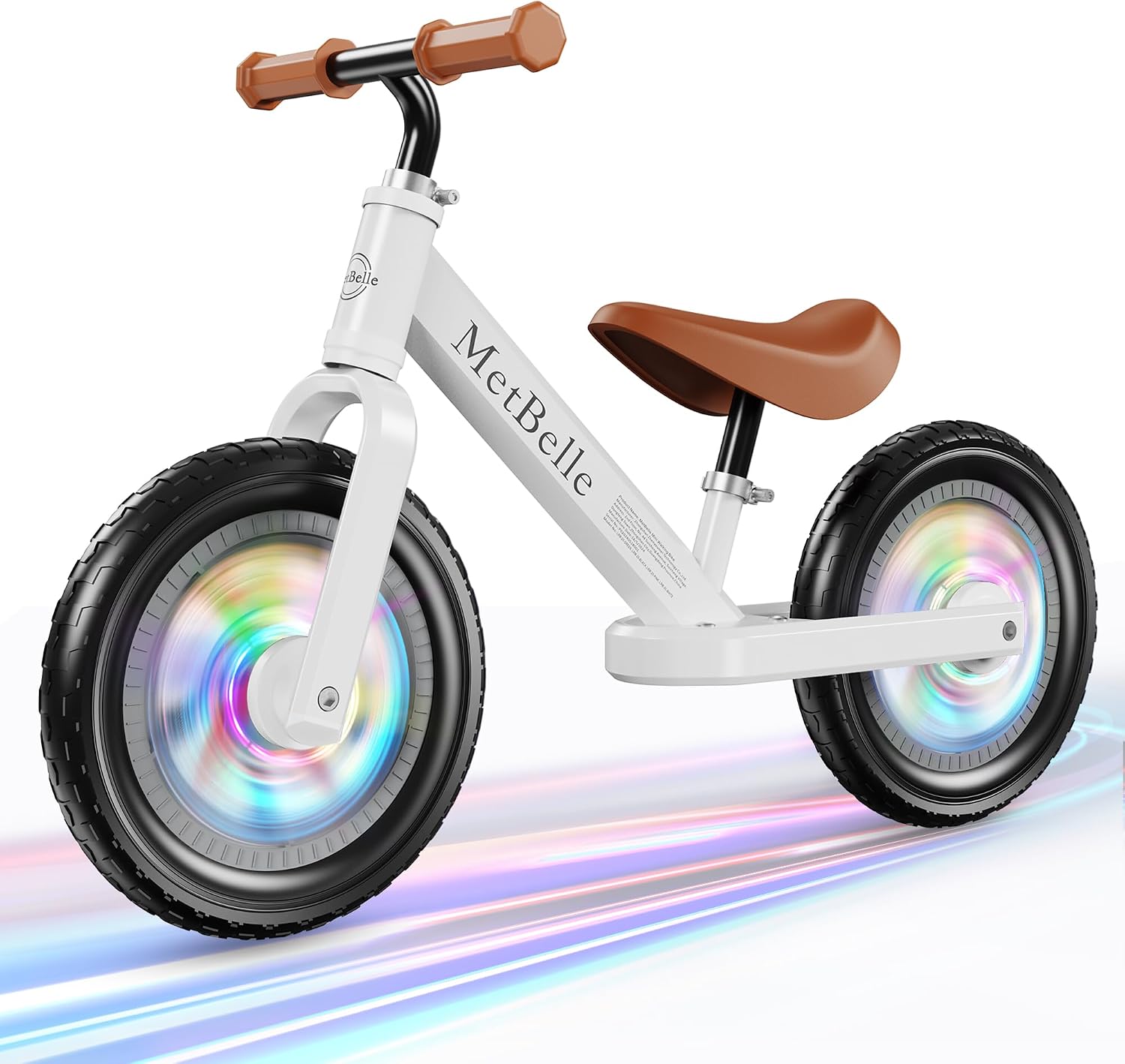 MetBelle Toddler Balance Bike 1-3 Year Old,12″ No Pedal Kids Indoor Outdoor Toy Bike 2-5 Years Old with Tool-Free Adjustments Seat, Lightweight First Bike Gift for 2-3 Boys Girls