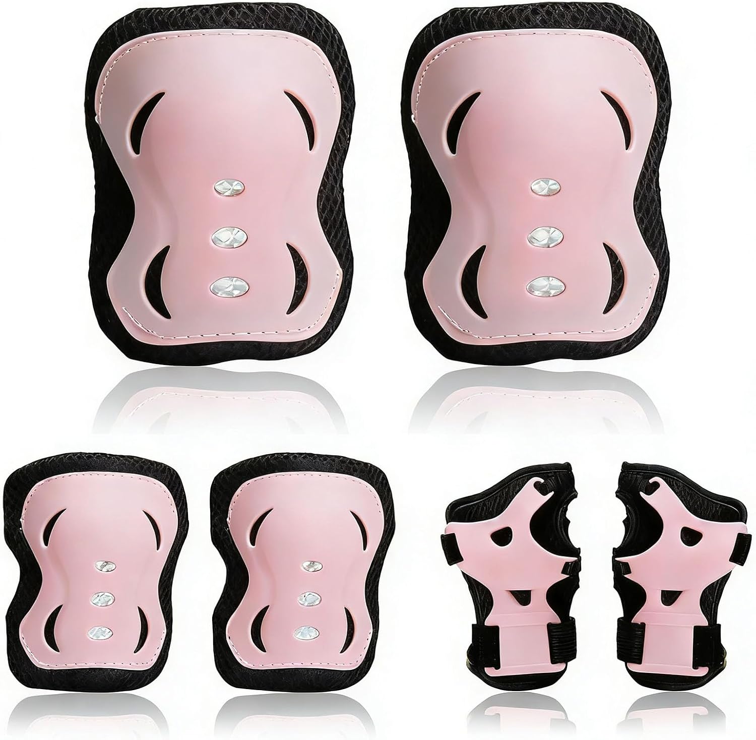 Kids Protective Gear Set Knee Pads for Kids 3-8 Years Toddler Knee and Elbow Pads with Wrist Guards 3 in 1 for Roller Skates Cycling BMX Bike, Skateboard Inline Skating Scooter Riding Sports