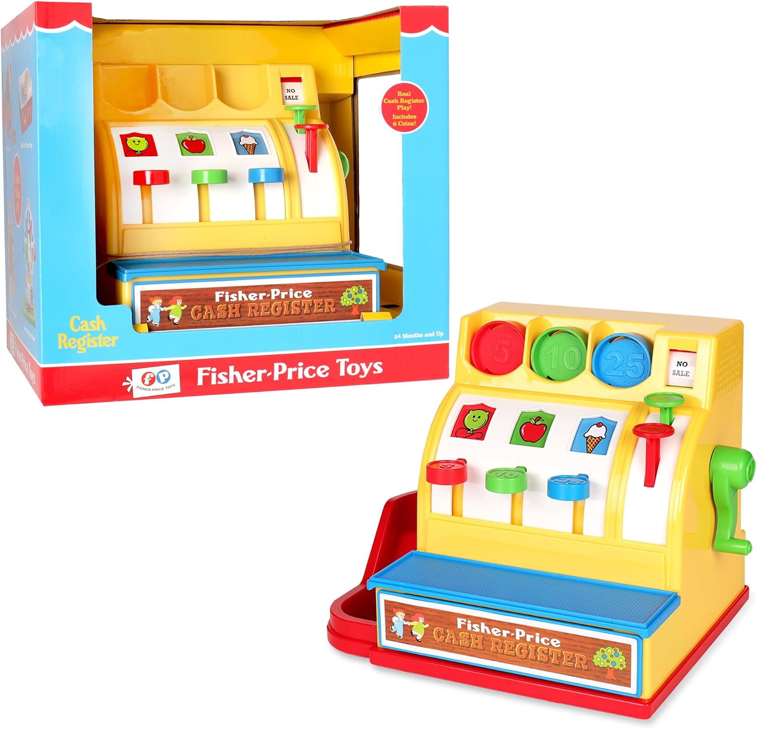 Fisher-Price Classics – Retro Cash Register – Great Pre-School Gift for Girls and Boys, Kids and Toddlers, Birthday Gift, Christmas, Holiday, Ages 2+
