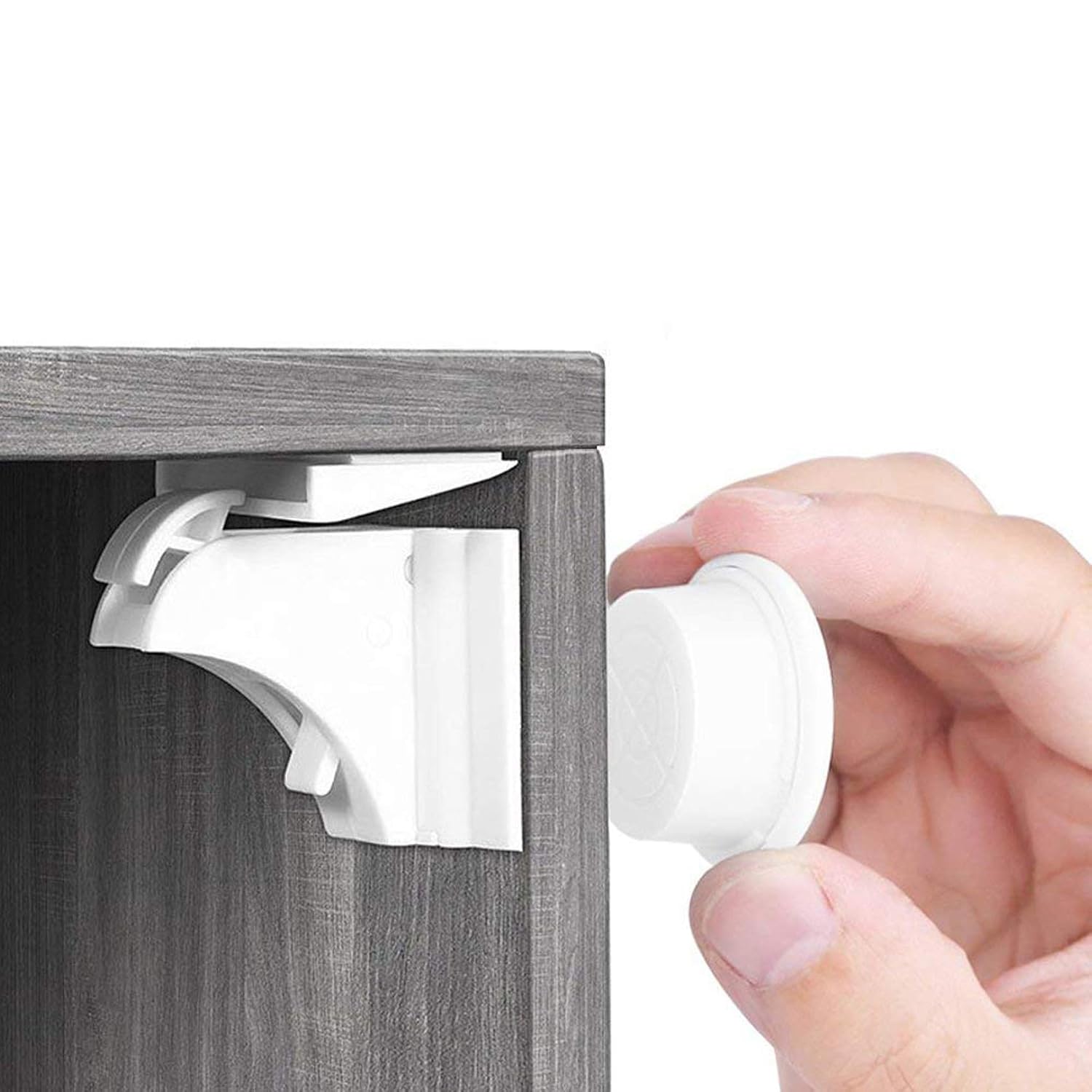 Norjews 20 Pack Child Safety Magnetic Cabinet Locks, Baby Drawers Latches | 20 Locks + 3 Keys, Invisible Baby Proofing, No Screws or Drilling, Adhesive Easy Installation, Fits Doors Up to 35mm Thick