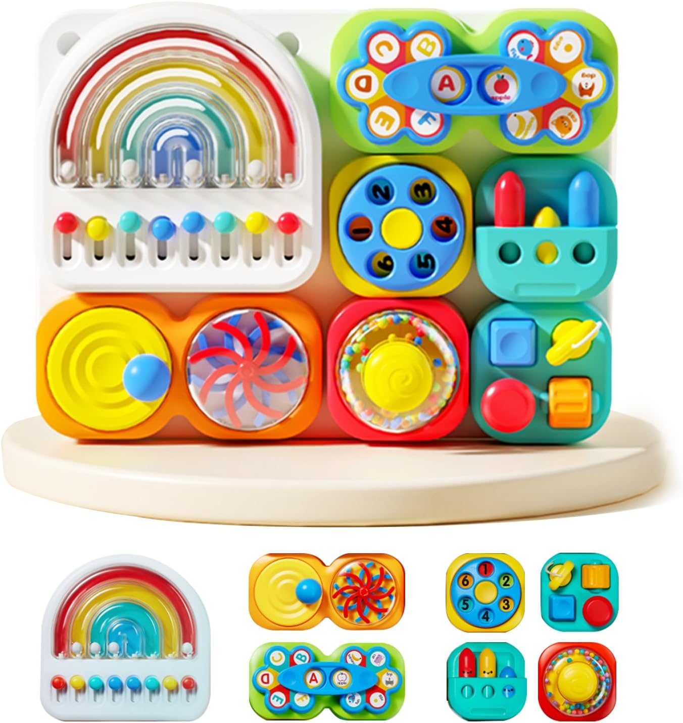 Busy Board 3.0 Detachable & Assemblable Toy for Toddlers 1+ | Portable Learning Activity Board with 7 Travel-Friendly Tools, Fine Motor Skills Development