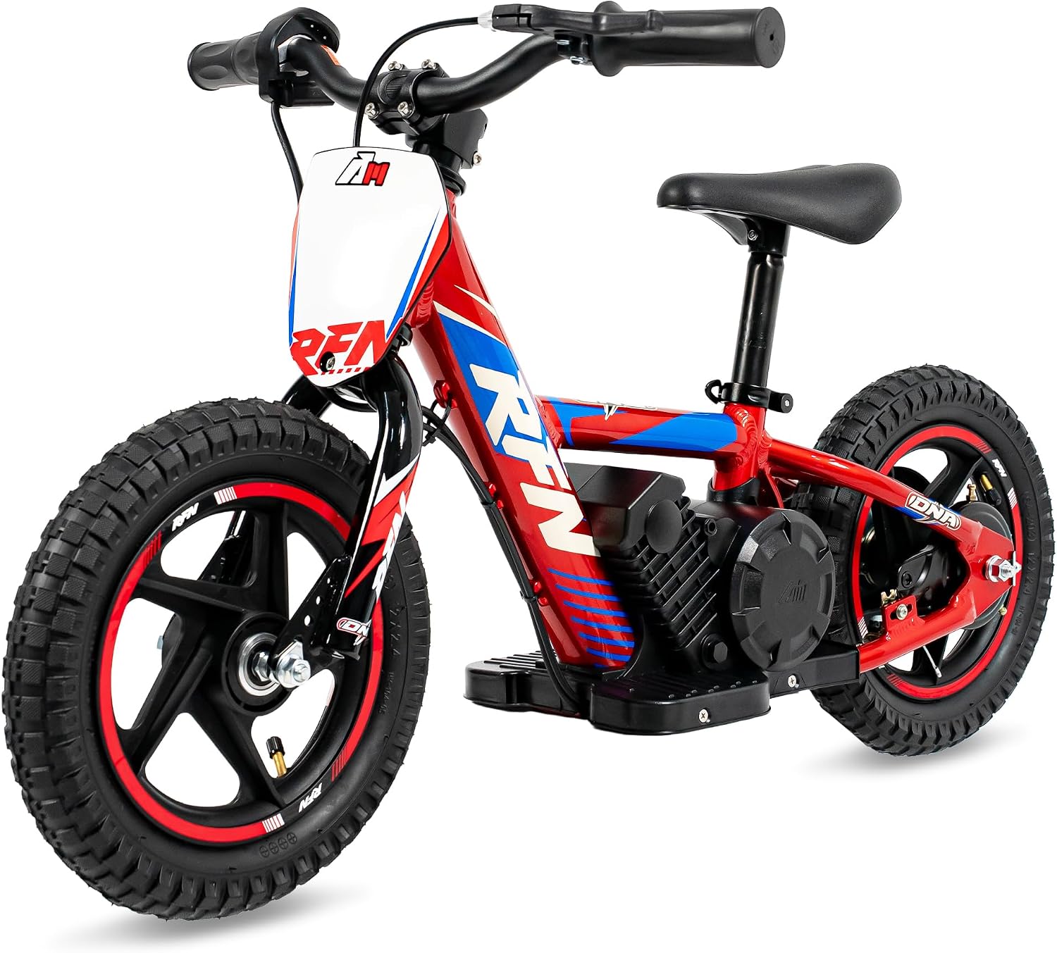RFN Kids Electric Bike,12″ Lightweight Balance EBike for Ages 4-8, 2-Speed up to 10 mph, 10 Miles Range, 24V 170W Power, 12×2.4 Tires, Birthday for Kids