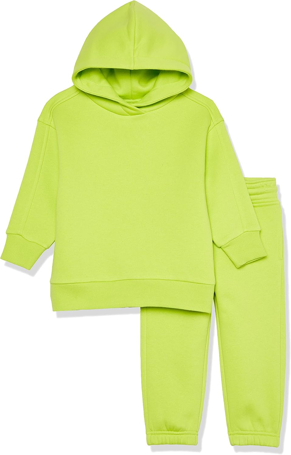 Amazon Essentials Unisex Kids’ and Toddlers’ Modern Sweatsuit Set, 2 Piece Hooded Outfit, Pack of 2