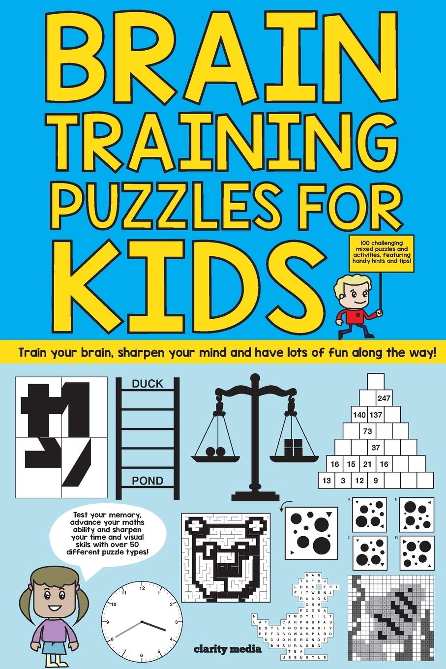 Brain Training Puzzles For Kids: 100 of the best brain teasers with over 50 puzzle types