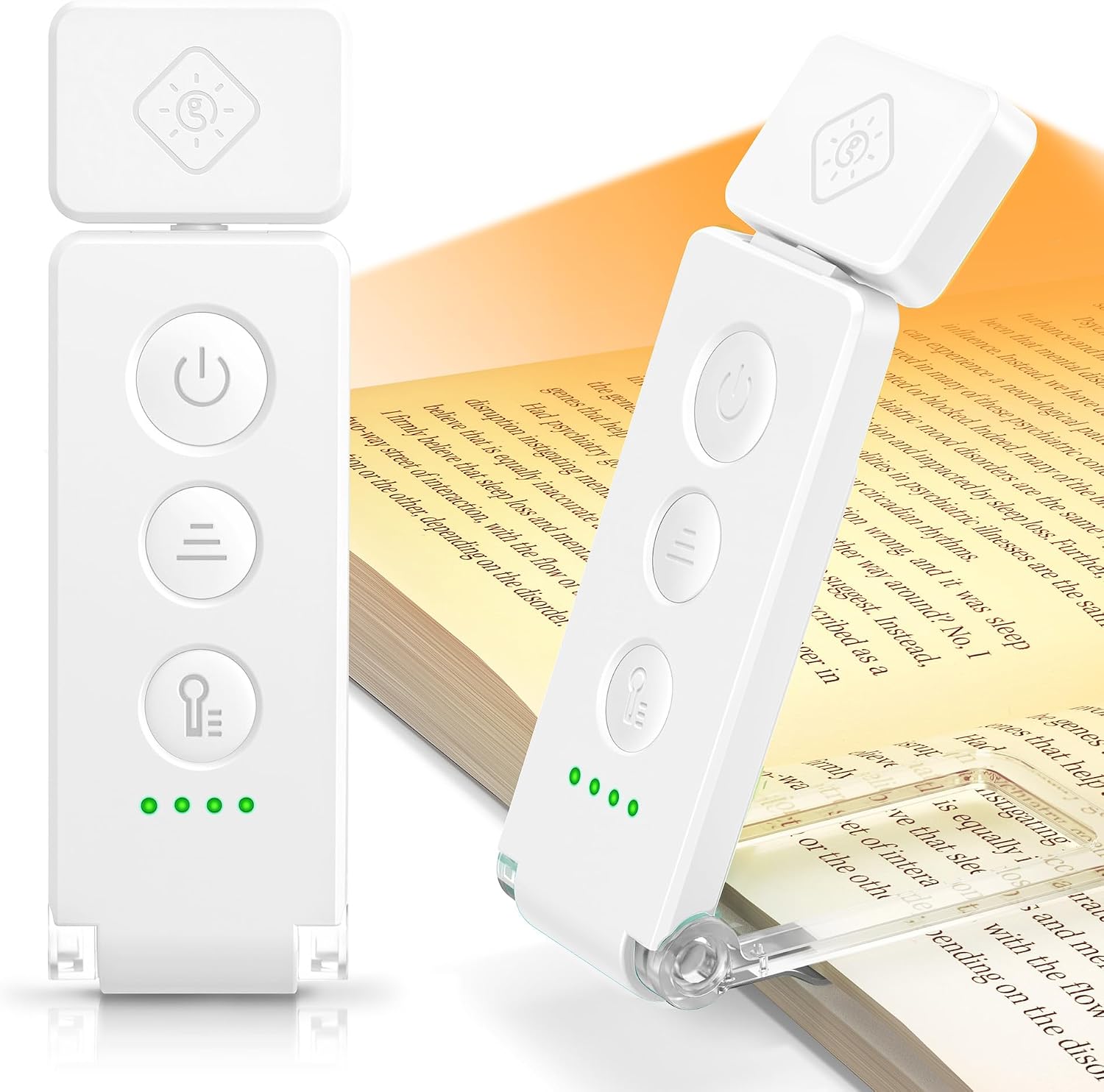 Glocusent 12 LED Clip On Book Light, Full Page Reading Light USB-C | Wide Full-Page Lighting, 5 Colors & 5 Brightness, Eye-Caring Bed Reading, Up to 100Hrs, Book Lovers, USB-C Rechargeable