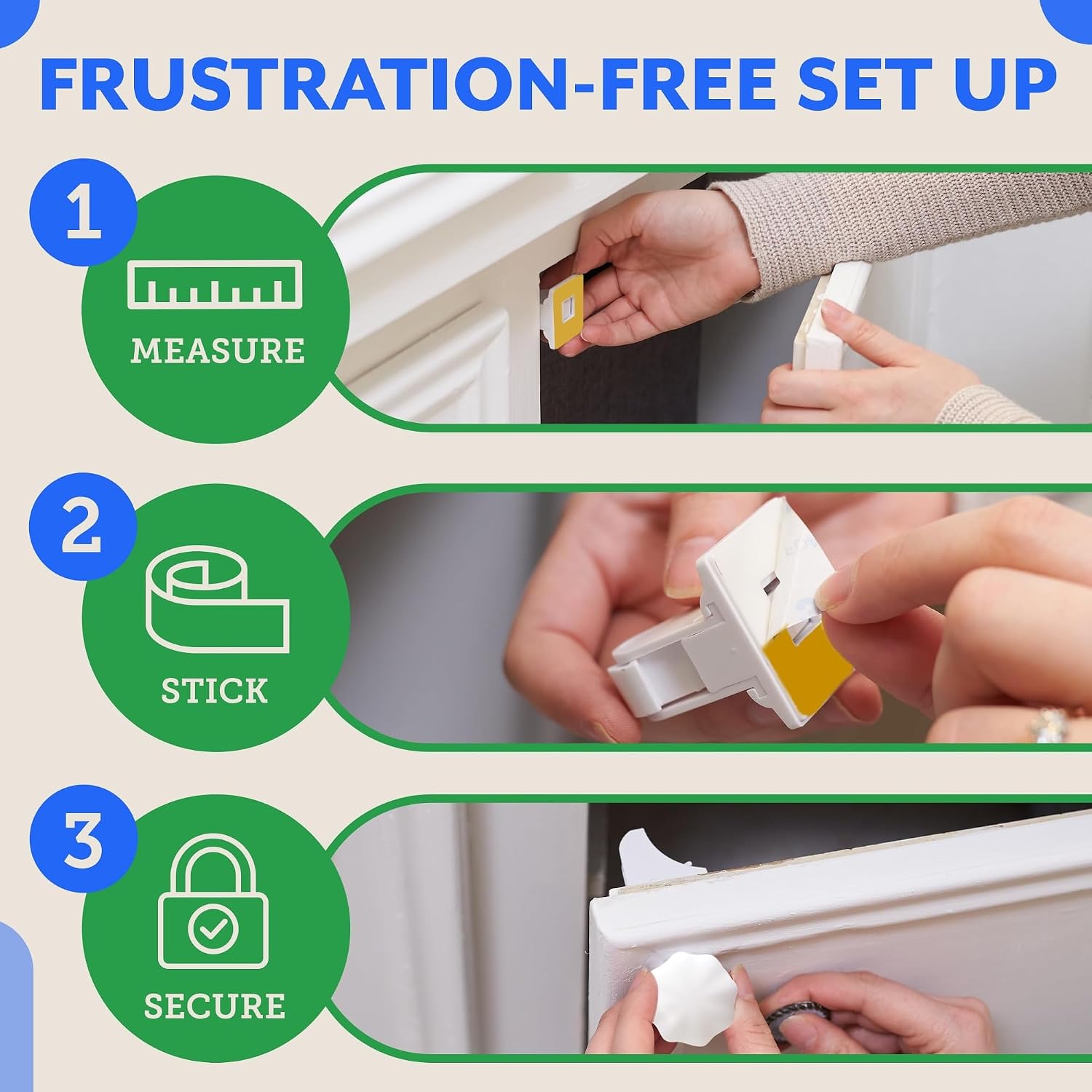 Magnetic Cabinet Locks for Babies, Child Safety Locks, 20 Pack | Baby Proof Cabinet and Drawer Locks, Hidden Safety Locks for Bath & Kitchen Cabinets, Easy No-Drill Install, 3 Keys