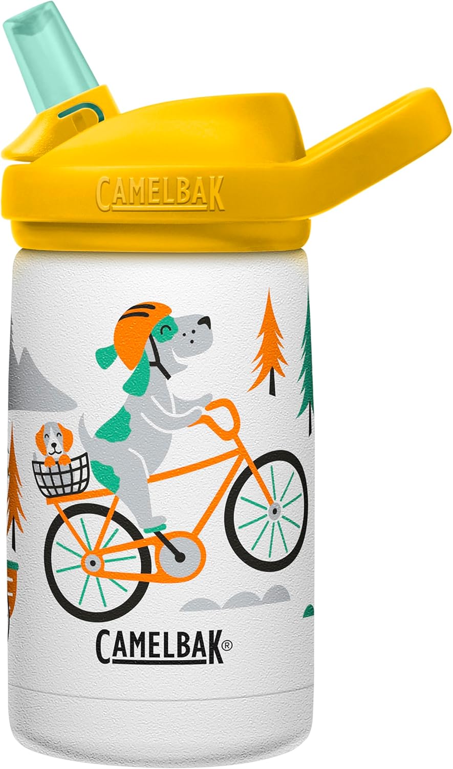 CamelBak Eddy+ Kids Stainless Steel Bite Valve Water Bottle 12oz, Biking
