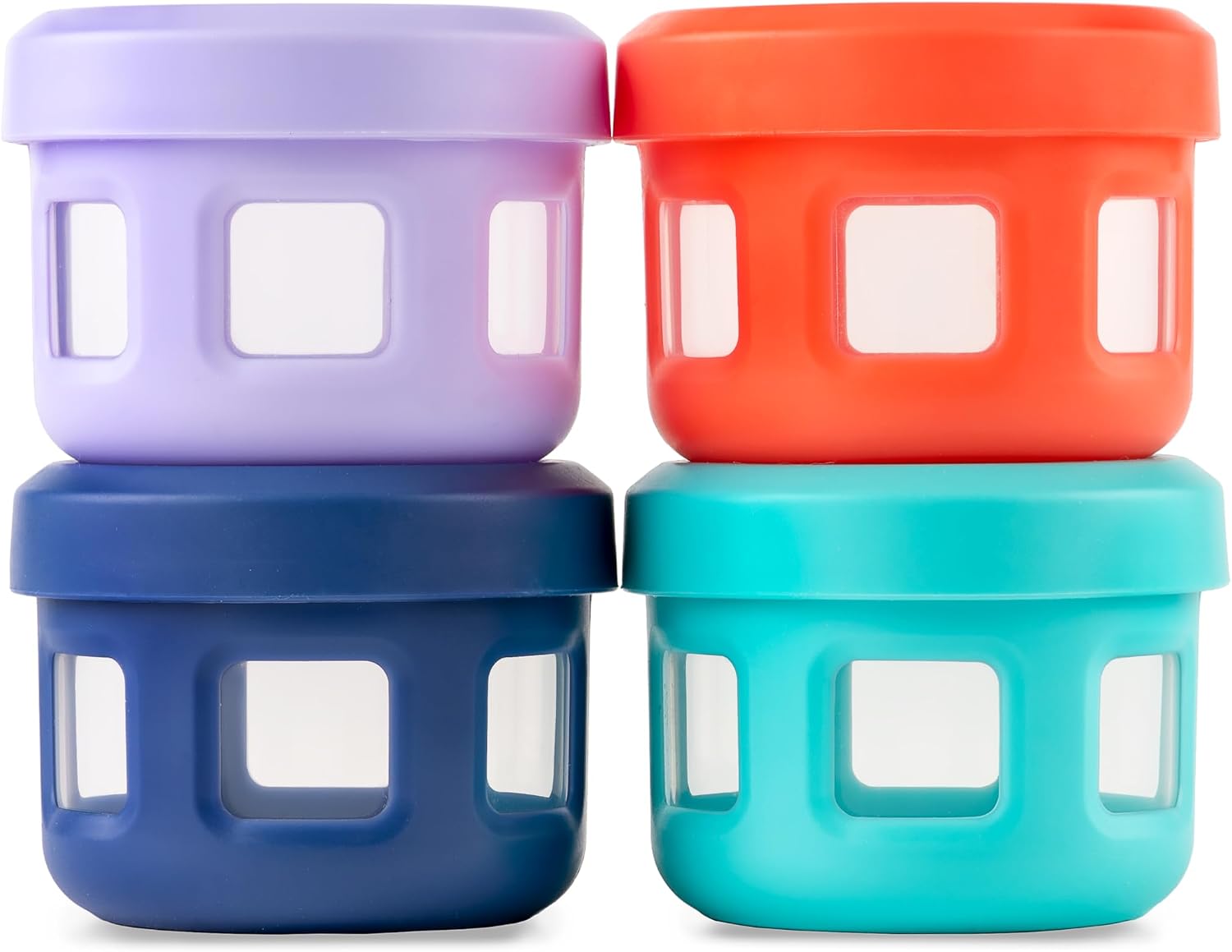 Ello Reusable Condiment Containers with Screw-on Leak Proof Lid | Perfect for Salad Dressing Sauce Dips Lunchbox Picnic Travel Bento Box | BPA-Free | Dishwasher Safe