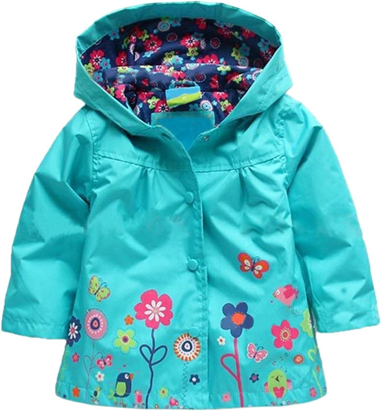 Arshiner Toddler Girls Waterproof Hooded Coat Jacket Outwear Raincoat
